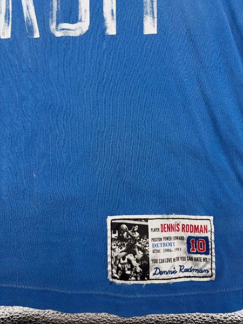 Roots Of Fight Dennis Rodman Detroit Pistons Basketball Mens Large T-Shirt Blue - Picture 4 of 6